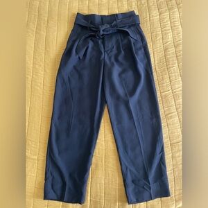 Madewell Black Paperbag Waist cropped pants